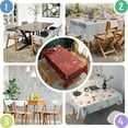 thumbnail image 4 of Red Christmas Gingerbread Man Pattern Rectangle Tablecloth 60"x84",Waterproof Polyester Rectangle Table Cloth, Wipeable Spillproof Polyester Tablecloth for Dining, Camping, Indoor and Outdoor, 4 of 5