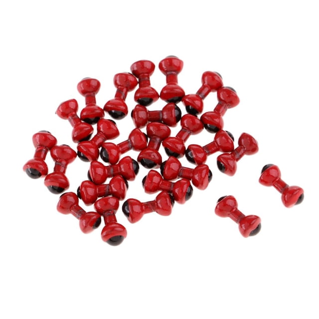 Perles de Liaison Haltères Fendus Yeux Nymphe Yeux DIY - Rouge, 4.8mm