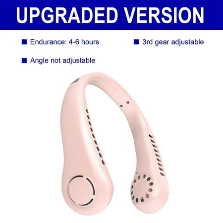 

WMYBD Fans USB Fan Hand Free Personal Lazy Neckband Fan Wearable Rechargeable Necklace Mini Portable Sport Fan 3 Speeds Cooler Fan Gfits