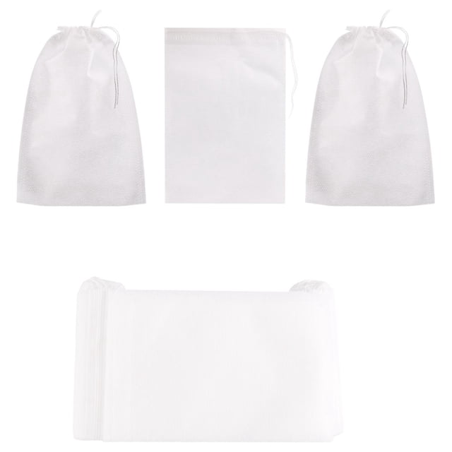 100 Pieces of Mess-Free Cold Brewing Bag Coffee Filter Bag Fine Mesh Brewing Drawstring B