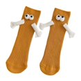 thumbnail image 3 of Calcetines de tubo medio Yuyangstore Calcetines Cómodos Divertidos Pareja Sosteniendo Amarillo, 3 of 8