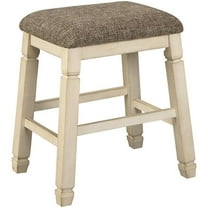 Bowery Hill 24"Upholstered Counter Stool in Antique White