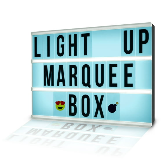 auraLED Colorbox LED Marquee - Multi-Color Light-up Marquee Box with Remote, Alphabet, Symbols