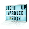 auraLED Colorbox LED Marquee - Multi-Color Light-up Marquee Box with Remote, Alphabet, Symbols