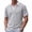 Gray, variant on Men's Contrast Plaid Shirt V Neck Short Sleeve T-Shirt Faux Two-Piece Stylish Preppy Style Casual Golf Top