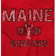 thumbnail image 2 of Maine Lobster Stenciled Distressed ME Womens Slim Fit Graphic Tee Brisco Brands L, 2 of 5
