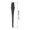 thumbnail image 2 of Unique Bargains 2BA Thread Plastic Soft Tip Dart Points Replacement Accessories, Black 100 Pack, 2 of 7