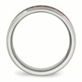 thumbnail image 2 of Bague Homme en Acier Inoxydable Poli avec Opale Imitation Rouge 8mm Taille 10.5, 2 of 6