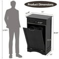 thumbnail image 2 of Spurgehom 13 Gallon Tilt Out Trash Cabinet Kitchen Waste Bins, Laundry Hamper Tilt Out Pet Proof Hidden Trash Bin for Kitchen Living Room, Dark Black, 2 of 15