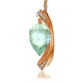 thumbnail image 2 of Galaxy Gold 14K Rose Gold 11.6 Carat Natural Diamonds and Briolette Pointy Drop Blue Topaz Necklace - December Birthstone - Communication & Serenity - 16" to 24" - Fine Jewelry for Women, 2 of 3