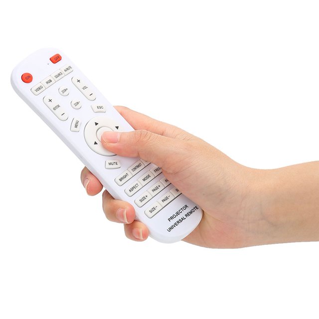 Control remoto del proyector, reemplazo de control remoto para proyectores, cine en casa, casta 10 m de distancia, fácil de usar con baterías aaa