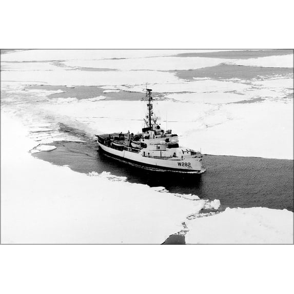 24"x36" Gallery Poster, USCGC Northwind icebreaker Operation Deep Freeze Dec 1956