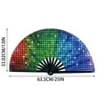 thumbnail image 2 of 1PCS Large Folding Rave Fan - Chinese/Japanese Style Handheld Fan with Nylon Cloth - for Dance Performances, Weddings & Festivals (DJ Lighting Effects), 2 of 6