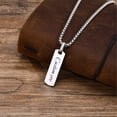 thumbnail image 2 of Collares de barra personalizados para hombres y niños, colgante geométrico Vertical de acero inoxidable impermeable con cadena de caja, 2 of 4