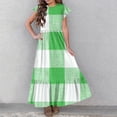thumbnail image 4 of Tranfacy Robes d'Été pour Ados, Robes d'Été pour Filles, Robe d'Été pour Filles de 6 à 12 Ans à Manches Courtes, Col Rond, Décontractée, à Pois, Robe Longue Ample et Confortable, 4 of 7