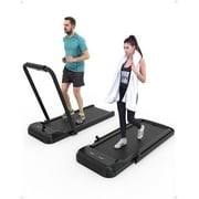 WhizMax 2-in-1 Treadmill, [2.25 HP] [0.6-6.2 MPH] suitable for running, walking, foldable treadmill, real-time data displayed on LCD, suitable for under desk treadmill for apartment,and home exercise