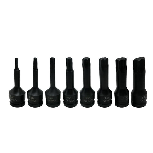 MYG 1/2 inch Drive Impact Torx Star Bit Socket Sets T20 T30 T40 T50 T55 T60 T70 T80