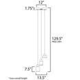 thumbnail image 2 of E20863-75BKGLD ET2 Lighting Nob-19.5W 1 LED Pendant-13.5 Inches wide by 7.5 inches high, 2 of 5