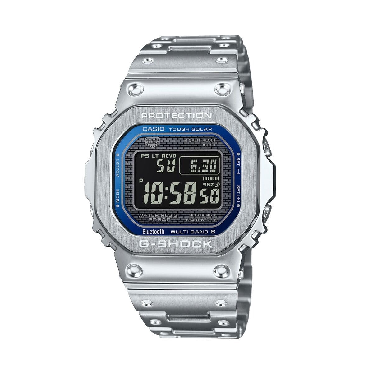 Casio G-Shock Full Metal Digital Smartphone Link Stainless Steel Tough Solar GMW-B5000D-2 200M Men's Watch