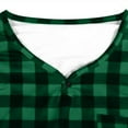 thumbnail image 5 of FNFYFH Mens Nightgown and Hat Set V Neck Classic Plaid Sleep Shirt Long Nightshirt Pajamas with Pockets, 5 of 9