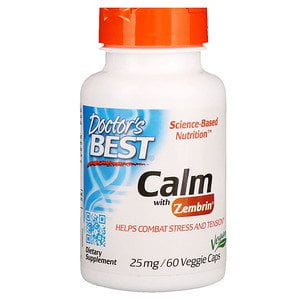 Doctor's Best, Calm with Zembrin, 25 mg, 60 Veggie Caps (Pack of (Best Vitamins For Calming Nerves)