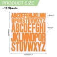 thumbnail image 2 of Uxcell 10 Sheets Letter Stickers, Self-Adhesive Alphabet Stickers for Bulletin Board Letters Kit Mailbox Numbers Labels DIY Crafts Art Making, Orange, 2 of 7