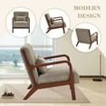 thumbnail image 3 of Villeston Mid Century Modern Accent Chair, Coffee, 3 of 8