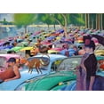 thumbnail image 2 of Kite, Barry 18x15 White Modern Wood Framed Museum Art Print Titled - Sunday Afternoon, Looking for the Car, 2 of 4