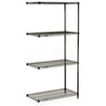 thumbnail image 2 of Nexel Black Epoxy, 4 Tier, Wire Shelving Add-On Unit, 30"W x 14"D x 74"H, 2 of 4