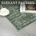 thumbnail image 4 of Garvee 5'x7' Rug Vintage Floral Distressed Rug Anti-Slip Bedsides Floor Cover Soft Rugs for Living Room Bedroom, Green, 4 of 7
