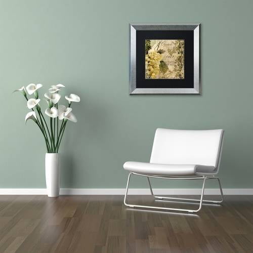 Trademark Fine Art "Vino Italiano IV" Canvas Art by Color Bakery Black Matte, Silver Frame