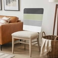 thumbnail image 6 of Grey Green Striped Chair Back Covers, Removable Chair Covers for Dining Chairs Set of 4, Washable Chairs Slipcovers Back Seat Protector for Wedding Party 19"x20", 6 of 9