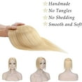 thumbnail image 2 of MY-LADY Woman 100% Remy Real Topper Human Hair Hair Extensions Natural Daily Hair Wigs Straight Hair Piece #06 Light Brown 12inch, 2 of 8