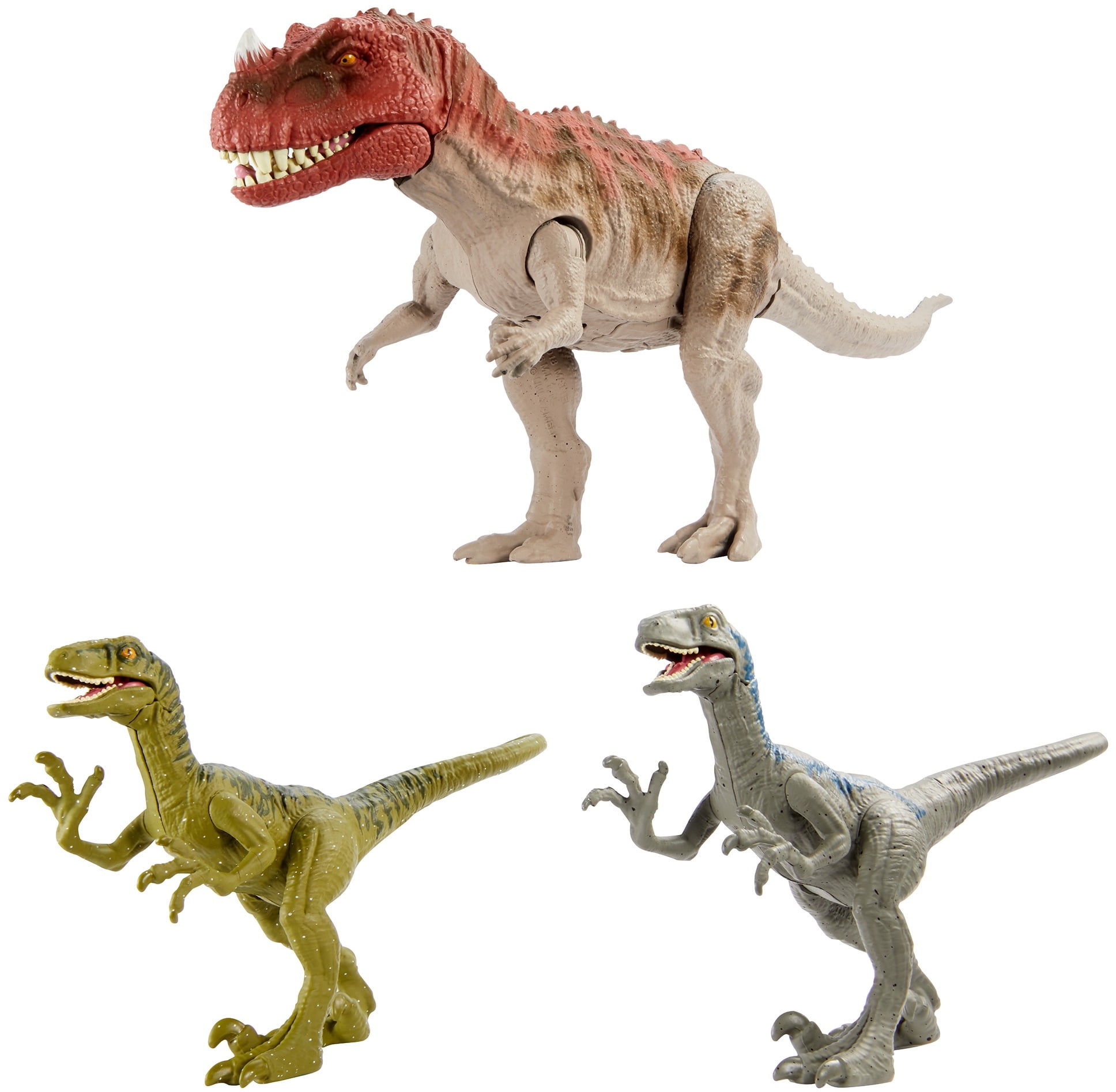 Jurassic World Battle Damage Lot/Set Of 5 Dinosaurs New Velociraptor Figures 