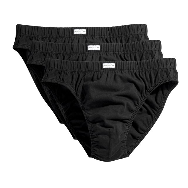 Fruit of the Loom Mens Classic Slip Briefs (Pack de 3) (Negro)