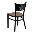 thumbnail image 4 of Flash Furniture HERCULES Series Black Coffee Back Metal Restaurant Chair - Cherry Wood Seat, 4 of 7