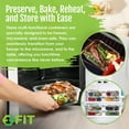 thumbnail image 4 of 1 & 2 & 3 Compartment Glass Meal Prep Containers (3 Pack, 35 Oz)- Food Storage Containers with GRAY Lids, Portion Control, BPA Free, Microwave, Oven and Dishwasher Safe, Airtight, Leakproof, 4 of 7