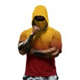 thumbnail image 2 of Men's Gradient Quick Dry T-Shirt Hooded Short Sleeve Sun Protection Top Performance Lightweight Fishing Athletic Workout Shirt, 2 of 5