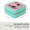 thumbnail image 2 of FCXZI Cute Cat Travel Jewelry Box for Necklace, Ring, Earring - Friendship Day & Mother's Day Gift Green, 2 of 5