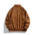 thumbnail image 3 of LOVZFMLL Vestes pour Hommes Printemps et Automne Couleur Unie Veste Décontractée Col en Daim Bouton, 3 of 3