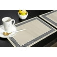 thumbnail image 5 of Placemats Geometric Greek Key Design Place Mats for Dining Room Dinner Table Beige Washable Table Mats Kitchen Decorations Set of 4, 5 of 6