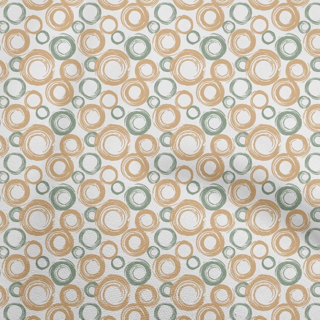 oneOone Rayon White Fabric Abstract Sewing Material Print Fabric By The Yard 56 Inch Wide