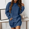 thumbnail image 2 of Vestido sudadera largo con capucha y cordón para mujer - Jersey oversize informal con bolsillo, mezcla de poliéster, tallas S-XXL, 2 of 5