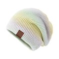 thumbnail image 2 of Dyfzdhu Winter Women Knitted Hat Warm Keeping Fashion Gradual Color Woolen Rainbow Yellow, 2 of 3