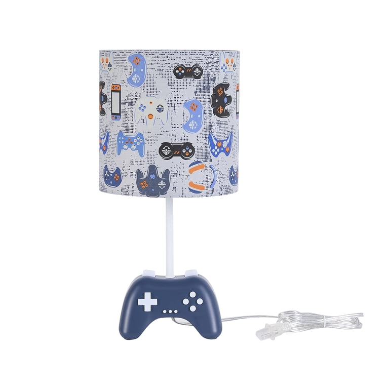 Your Zone Kids 16.5" Navy Gamer Table Lamp, Glow-in-Dark photo 1