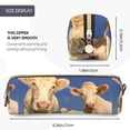 thumbnail image 3 of Disketp Cows Cattles Estuche de Lápices de Cuero con Cierre, Estuche Compacto para Papelería, Bolígrafos y Accesorios Pequeños, 3 of 7