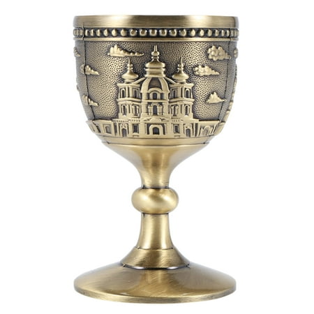 

Classical Metal Wine Cup Handmade Small Goblet Household Copper Wine Glass Carving Pattern