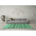 thumbnail image 3 of Ahgly Company Indoor Square Abstract Turquoise Blue Modern Area Rugs, 8' Square, 3 of 4