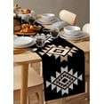 thumbnail image 3 of Black White Beige Boho Table Runner Western Geometric Aesthetic Tablerunners 13 x 90 Inch, Table Decorations Tabletop Scarf for Summer Gathering Holiday Farmhouse Kitchen Dining Decor, 3 of 6