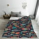 thumbnail image 5 of Balery Colorful Fish Manta de Felpa Suave y Acogedora – Cobija de Franela Aterciopelada para Cama, Lavable y Cálida para Sofá, Mascotas, Transpirable-40"x30", 5 of 7